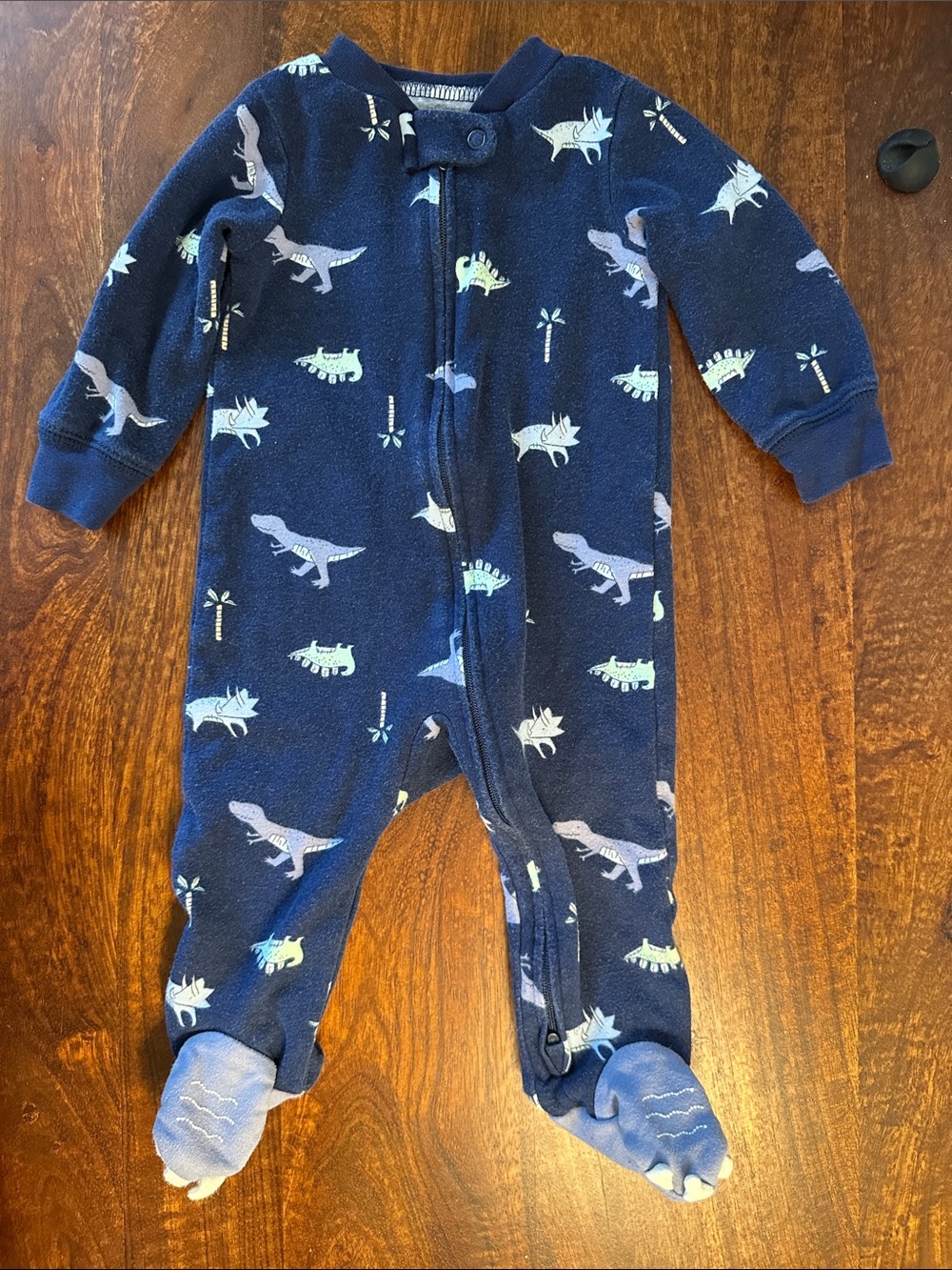 Carter’s Baby Navy Blue Dinosaur Footed Sleep & Play Pajamas
